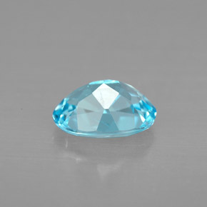 Topaze bleue naturelle coupe ovale, 1,43 ct, VVS