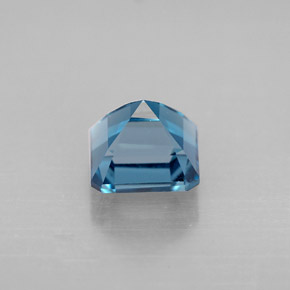 Topaze bleue naturelle taille émeraude, 1,64 ct, VVS-VS