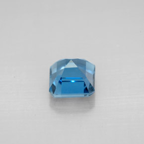 Topaze bleue naturelle taille émeraude, 1,49 ct, VVS-VS