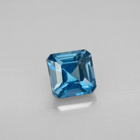 Topaze bleue naturelle taille émeraude, 1,47 ct, VVS-VS