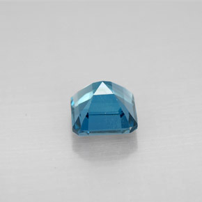 Topaze bleue naturelle taille émeraude, 1,48 ct, VVS-VS