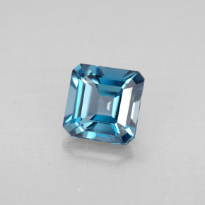 Topaze bleue naturelle taille émeraude, 1,31 ct, VVS-VS