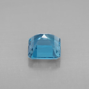 Topaze bleue naturelle taille émeraude, 1,36 ct, VVS-VS