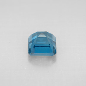 Topaze bleue naturelle taille émeraude, 1,64 ct, VVS-VS