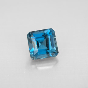 Topaze bleue naturelle taille émeraude, 1,60 ct, VVS-VS