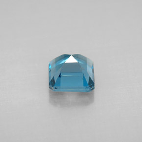 Topaze bleue naturelle taille émeraude, 1,57 ct, VS