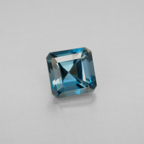 Topaze bleue naturelle taille émeraude, 1,46 ct, VVS-VS