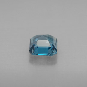 Topaze bleue naturelle taille émeraude, 1,42 ct, VVS-VS