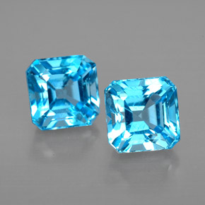 Achetez naturel ct bleue topaze gems, taille émeraude, en provenance brésil chez gemselect. en stock, livraison internationale!