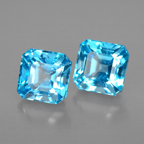 Achetez naturel ct bleue topaze gems, taille émeraude, en provenance brésil chez gemselect. en stock, livraison internationale!