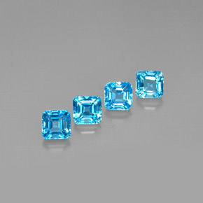 Achetez naturel ct bleue topaze gems, taille émeraude, en provenance brésil chez gemselect. en stock, livraison internationale!