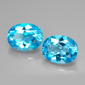 Achetez naturel ct bleue topaze gems, coupe ovale, en provenance brésil chez gemselect. en stock, livraison internationale!