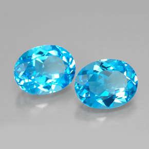Achetez naturel ct bleue topaze gems, coupe ovale, en provenance brésil chez gemselect. en stock, livraison internationale!