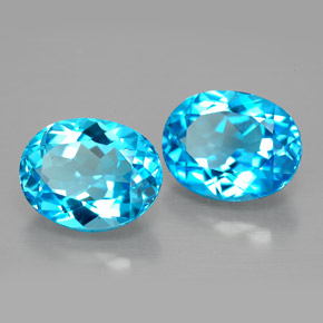 Achetez naturel ct bleue topaze gems, coupe ovale, en provenance brésil chez gemselect. en stock, livraison internationale!