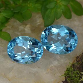 Achetez naturel 4,71ct bleue topaze gems, coupe ovale, en provenance brésil chez gemselect. en stock, livraison internationale!
