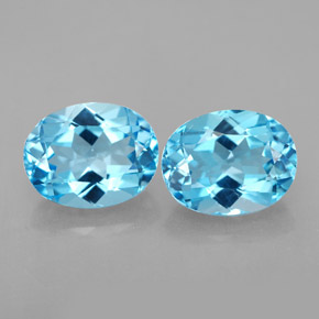 Achetez naturel ct bleue topaze gems, coupe ovale, en provenance brésil chez gemselect. en stock, livraison internationale!