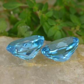 Achetez naturel 5,02ct bleue topaze gems, coupe ovale, en provenance brésil chez gemselect. en stock, livraison internationale!