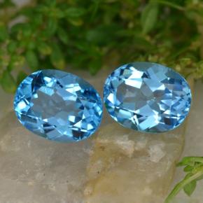 Achetez naturel 5,43ct bleue topaze gems, coupe ovale, en provenance brésil chez gemselect. en stock, livraison internationale!