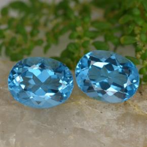 Achetez naturel 4,65ct bleue topaze gems, coupe ovale, en provenance brésil chez gemselect. en stock, livraison internationale!