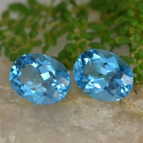 Achetez naturel 4,65ct bleue topaze gems, coupe ovale, en provenance brésil chez gemselect. en stock, livraison internationale!