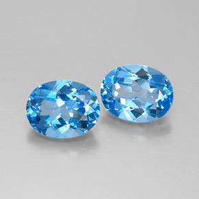 Achetez naturel ct bleue topaze gems, coupe ovale, en provenance brésil chez gemselect. en stock, livraison internationale!
