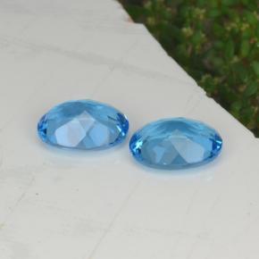 Achetez naturel 4,36ct bleue topaze gems, coupe ovale, en provenance brésil chez gemselect. en stock, livraison internationale!