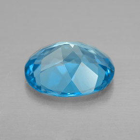 Topaze bleue naturelle coupe ovale, 2,21 ct, VVS-VS