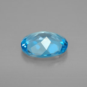 Topaze bleue naturelle coupe ovale, 2,02 ct, VVS-VS