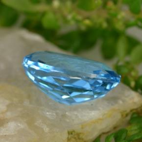 Topaze bleue naturelle coupe ovale, 2,34 ct, VVS