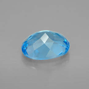 Topaze bleue naturelle coupe ovale, 2,36 ct, VS