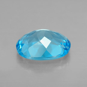 Topaze bleue naturelle coupe ovale, 2,29 ct, VVS-VS