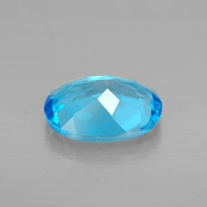Topaze bleue naturelle coupe ovale, 2,13 ct, VVS
