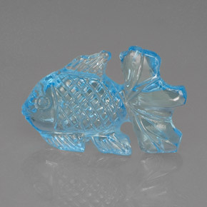 Topaze bleue naturelle transparent, 17,84 ct, transparent / translucide
