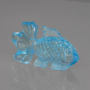 Topaze bleue naturelle transparent, 17,84 ct, transparent / translucide