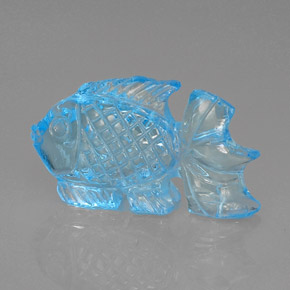 Topaze bleue naturelle transparent, 18,94 ct, transparent / translucide