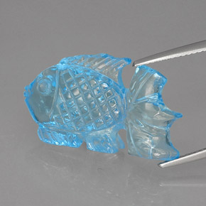Topaze bleue naturelle transparent, 18,94 ct, transparent / translucide