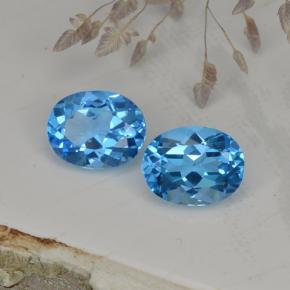 Achetez naturel 4,71ct bleue topaze gems, coupe ovale, en provenance brésil chez gemselect. en stock, livraison internationale!