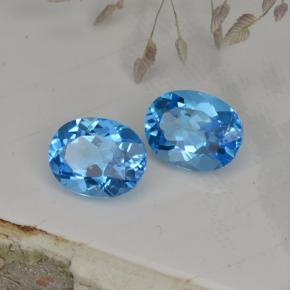 Achetez naturel 4,71ct bleue topaze gems, coupe ovale, en provenance brésil chez gemselect. en stock, livraison internationale!