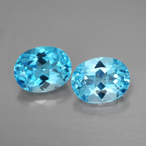 Achetez naturel ct bleue topaze gems, coupe ovale, en provenance brésil chez gemselect. en stock, livraison internationale!
