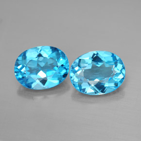 Achetez naturel ct bleue topaze gems, coupe ovale, en provenance brésil chez gemselect. en stock, livraison internationale!