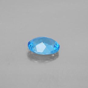 Topaze bleue naturelle coupe ovale, 2,08 ct, VVS-VS