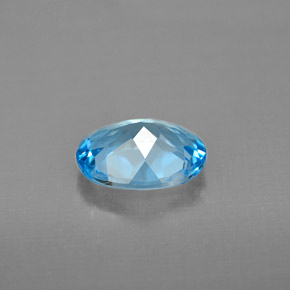Topaze bleu suisse naturelle coupe ovale, 2,05 ct, VVS