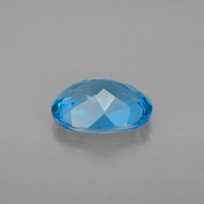Topaze bleue naturelle coupe ovale, 2,25 ct, VVS