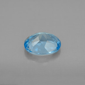 Topaze bleue naturelle coupe ovale, 2,38 ct, VVS