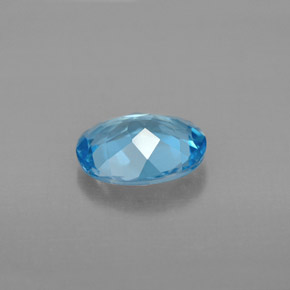 Topaze bleue naturelle coupe ovale, 2,01 ct, VVS