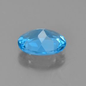 Topaze bleue naturelle coupe ovale, 1,98 ct, VVS