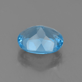 Topaze bleue naturelle coupe ovale, 2,40 ct, VVS