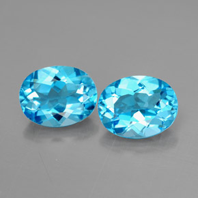 Achetez naturel ct bleu suisse topaze gems, coupe ovale, en provenance brésil chez gemselect. en stock, livraison internationale!