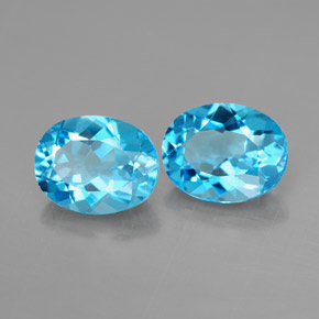 Achetez naturel ct bleu suisse topaze gems, coupe ovale, en provenance brésil chez gemselect. en stock, livraison internationale!