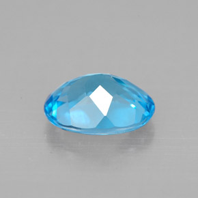 Topaze bleue naturelle coupe ovale, 2,18 ct, VVS